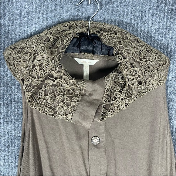 Matilda Jane Womens Medium Green Ambitious You Shawl Collar Floral Boho Vest Top - Picture 5 of 11